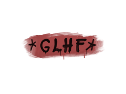 Sealed Graffiti | GLHF (Blood Red) - SkinsZone