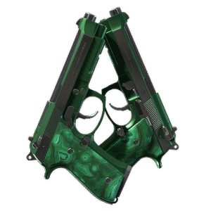 Dual Berettas | Polished Malachite (Minimal Wear)
